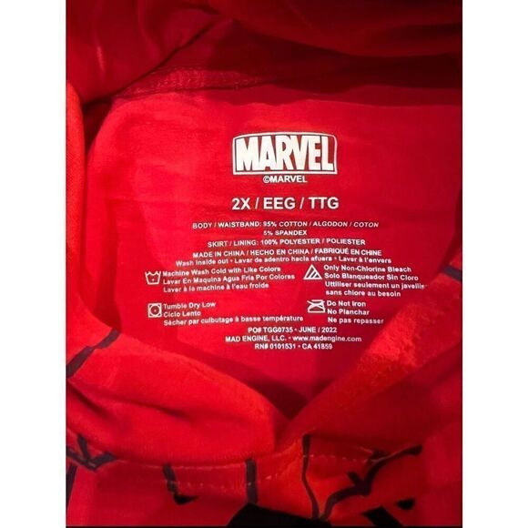 Girl's Marvel Spider-Man Cosplay Dress - Red/Blue Size XXL - Picture 4 of 5